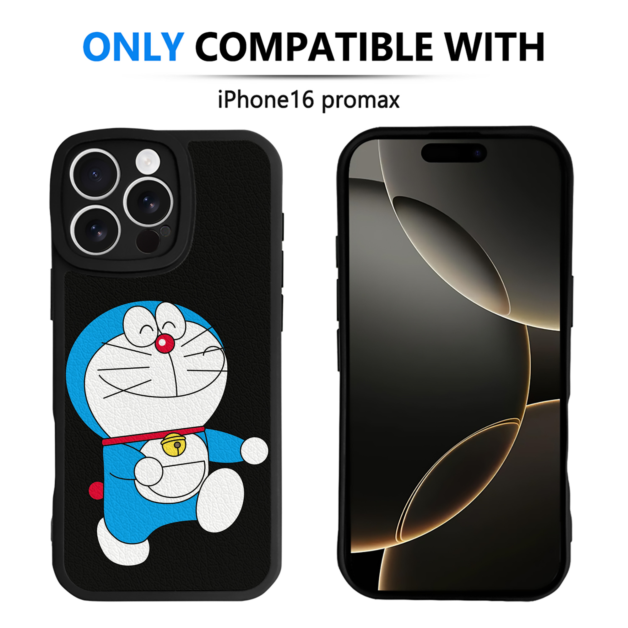 （画像用） ドラえもん Doraemon 【iPhone 16シリーズ対応】シリコンスマホケース（レザー調） 材質：シリコン